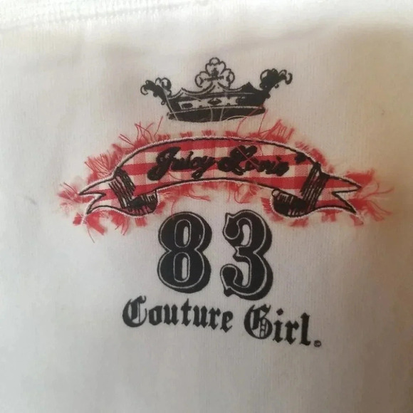 NWT Juicy Couture White Sweat Pants Ruffle Pocket S - Picture 5 of 10